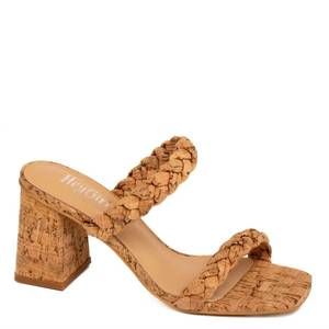 NEW CORKYS FOOTWEAR women's french kiss glitter cork sandals in brown